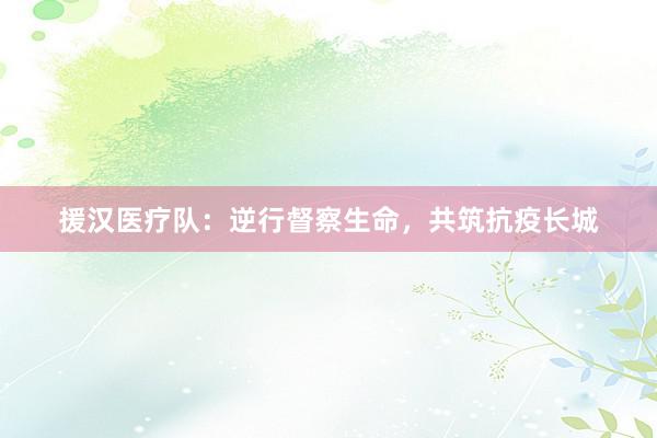 援汉医疗队：逆行督察生命，共筑抗疫长城